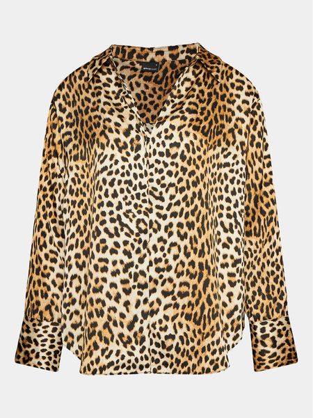 Gina Tricot Koszula 20540 Brązowy Regular Fit. Brązowe koszule damskie Gina Tricot, s, bez wzorów, z syntetyku, bez kołnierzyka, bez ramiączek. Za 109.99 zł.