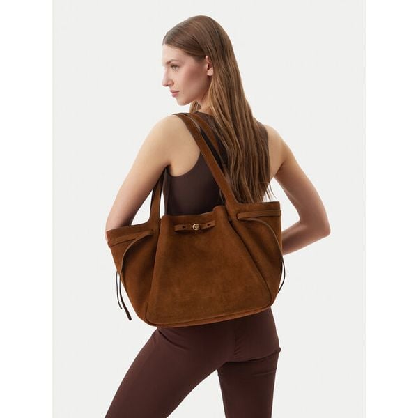 Torebka Tory Burch. Brązowe torebki klasyczne damskie Tory Burch, bez wzorów, bez dodatków. Za 3,069.00 zł.