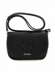 Guess Torebka w kolorze czarnym - 17 x 14 x 3 cm rozmiar: onesize. Czarne torebki klasyczne damskie Guess, z aplikacjami, z materiału, bez dodatków. Za 386.53 zł.