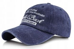 Bawełniana Bejsbolówka (Czapka z Daszkiem) - Pako Jeans - Vintage, Granat. Niebieskie czapki męskie Pako Jeans, bez wzorów, z bawełny, vintage. Za 55.00 zł.