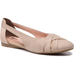 Półbuty TAMARIS - 1-24226-32 Taupe 341. Brązowe półbuty damskie Tamaris, bez wzorów, z nubiku, bez obcasa, na płaskiej podeszwie. W wyprzedaży za 159.00 zł.