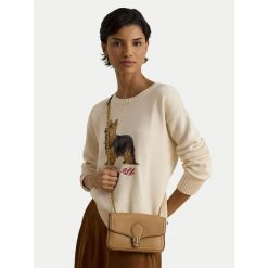Torebka LAUREN RALPH LAUREN. Brązowe torebki wieczorowe Lauren Ralph Lauren, bez wzorów, wizytowe, bez kołnierzyka, bez ramiączek. Za 1,199.00 zł.