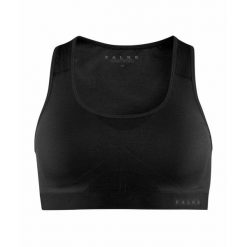 Biustonosz damski Falke Madison Low Support. Czarne biustonosze sportowe damskie Falke, bez wzorów, z elastanu. Za 367.50 zł.