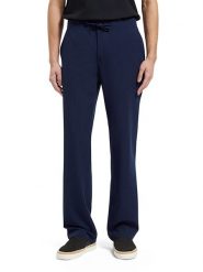 Scotch & Soda Spodnie w kolorze granatowym rozmiar: W30/L32. Niebieskie spodnie materiałowe męskie Scotch & Soda, bez wzorów, z materiału. Za 114.17 zł.