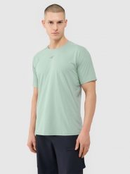 4F Koszulka rowerowa szybkoschnąca męska - zielona L. Niebieskie t-shirty sportowe męskie 4f, l, z dzianiny, bez ramiączek, rowerowe. W wyprzedaży za 119.99 zł.