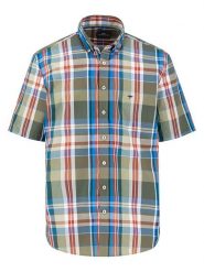 FYNCH-HATTON Koszula w kolorze niebiesko-oliwkowym rozmiar: XXL. Zielone koszule męskie Fynch-Hatton, xxl, bez wzorów, z bawełny, bez kołnierzyka, bez ramiączek. Za 108.99 zł.