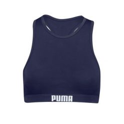 Góra od bikini Puma, racerback, granatowa. Niebieskie bikini damskie Puma, bez wzorów. Za 173.99 zł.