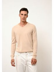 Just Cashmere Kaszmirowy sweter "Walt" w kolorze beżowym rozmiar: L. Brązowe swetry męskie Just Cashmere, l, bez wzorów, z kaszmiru, bez kołnierzyka. Za 479.76 zł.