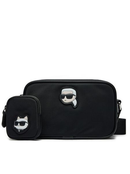 KARL LAGERFELD Torebka A1W30127 Czarny. Czarne listonoszki damskie Karl Lagerfeld, bez wzorów, z materiału, bez dodatków. Za 439.99 zł.