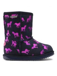 EMU Australia Śniegowce Rainbow Unicorn Brumby K12373 Czarny. Czarne kozaki dziewczęce Emu Australia, ze skóry. Za 479.99 zł.