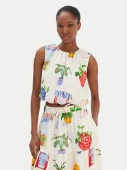 Seafolly Bluzka La Boca 55646-TO Écru Regular Fit. Bluzki damskie Seafolly, m, bez wzorów, z bawełny, bez kołnierzyka, bez ramiączek. Za 379.99 zł.