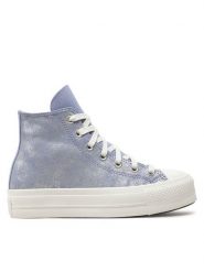 Converse Trampki Chuck Taylor All Star Lift Platform Suede Shimmer Hi A11549C Fioletowy. Fioletowe trampki i tenisówki damskie Converse, bez wzorów, ze skóry. Za 349.99 zł.