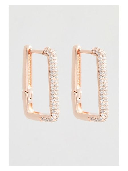 U.S. Polo Assn. Pozłacane kolczyki-kreole z kryształami rozmiar: onesize. Białe kolczyki damskie U.S. Polo Assn., z kryształem, metalowe. Za 148.26 zł.