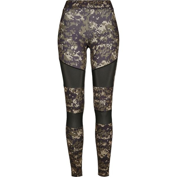 Damskie legginsy Urban Classics camo tech mesh. Brązowe legginsy damskie Urban Classics, bez wzorów, z meshu. Za 160.50 zł.