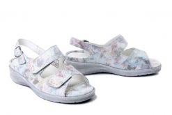 WALDLAUFER 811016 306 299 Merle multi silber, sandały damskie. Szare sandały damskie Waldlaufer, bez wzorów, bez obcasa. Za 420.67 zł.