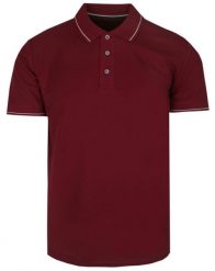 Klasyczna, Męska Koszulka Polo - Adriano Guinari - Bordowa. Czerwone koszulki polo męskie Adriano Guinari, l, bez wzorów, z bawełny, bez ramiączek. Za 125.00 zł.