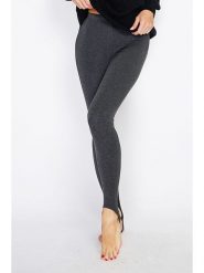 ASSUILI Legginsy w kolorze antracytowym rozmiar: 38. Czarne legginsy damskie Assuili, bez wzorów, z jedwabiu. Za 104.99 zł.