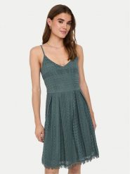 ONLY Sukienka letnia Helena 15204799 Khaki Regular Fit. Brązowe sukienki damskie Only, na lato, bez wzorów, z bawełny, bez kołnierzyka, bez ramiączek. Za 239.99 zł.