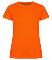 Clique Basic Active-T Women t-shirt 100% poliester spun dyed – Visibility Orange. Brązowe t-shirty damskie CLIQUE, xl, bez wzorów, z dzianiny, bez kołnierzyka. Za 103.70 zł.