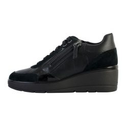 Buty GEOX D ILDE Czarny. Czarne obuwie treningowe damskie Geox, do biegania. Za 385.85 zł.