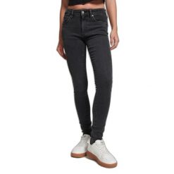 Damskie dżinsy skinny z bawełny organicznej mid-rise Superdry Vintage. Czarne jeansy damskie Superdry. Za 372.70 zł.