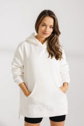 BLUZA LONI ŚMIETANKOWA One size - Flawless. Brązowe bluzy z kapturem damskie Flawless, z bawełny. Za 360.00 zł.