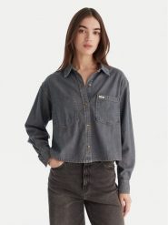 Guess Jeans Koszula jeansowa W5BH0D D5M8E Niebieski Relaxed Fit. Niebieskie koszule damskie Guess Jeans, m, z aplikacjami, z bawełny, bez kołnierzyka, bez ramiączek. Za 349.99 zł.