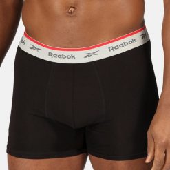 Bokserki sportowe męskie Reebok 3 sztuki. Bokserki męskie Reebok, bez wzorów, z bawełny. Za 89.99 zł.