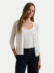 LAUREN RALPH LAUREN Kardigan 200831710002 Biały Slim Fit. Białe kardigany damskie Lauren Ralph Lauren, m, bez wzorów, z bawełny. Za 399.99 zł.
