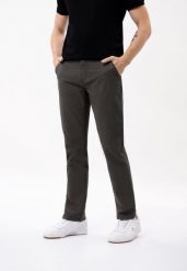 Spodnie chino, Regular Fit, R-PETRO. Czarne spodnie materiałowe męskie Volcano, z aplikacjami, z bawełny, eleganckie. Za 179.99 zł.