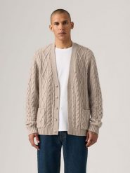 Levi's Kardigan "Valencia" w kolorze beżowym rozmiar: S. Brązowe kardigany męskie Levi's, s, bez wzorów, bez kołnierzyka. Za 128.55 zł.