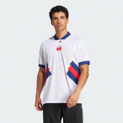 Koszulka France Heritage. Białe t-shirty damskie Adidas, xs, bez wzorów, z poliesteru, bez kołnierzyka. Za 186.00 zł.
