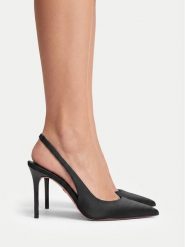 Nine West Szpilki EO-TS6380-1 Czarny. Czarne szpilki Nine West, bez wzorów, z materiału, bez obcasa. Za 279.99 zł.