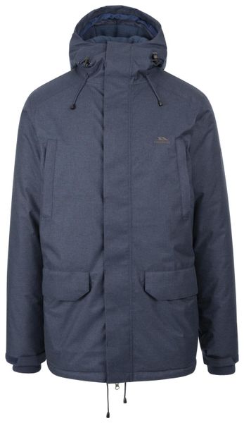 2058 kurtka ocieplana navy marl. Niebieskie kurtki męskie 2117 OF SWEDEN, na zimę, xs, bez wzorów, z materiału, z kapturem. Za 420.95 zł.