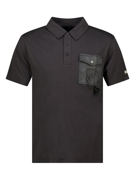 Geographical Norway Koszulka polo "Kelmon" w kolorze czarnym rozmiar: L. Czarne koszulki polo męskie Geographical Norway, l, bez wzorów, z bawełny, bez ramiączek. Za 97.51 zł.