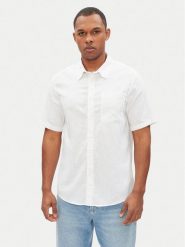 Pepe Jeans Koszula Amaro PM308847 Biały Regular Fit. Białe koszule męskie Pepe Jeans, m, bez wzorów, z bawełny, bez kołnierzyka, bez ramiączek. Za 179.99 zł.