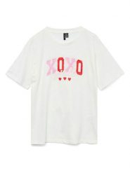 Vero Moda Koszulka w kolorze białym rozmiar: XS. Białe bluzki damskie Vero Moda, xs, bez wzorów, z bawełny, bez kołnierzyka, bez ramiączek. Za 30.71 zł.