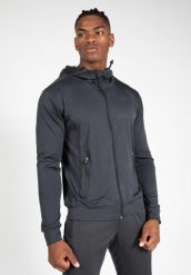 Bluza fitness męska Gorilla Wear Glendo Jacket. Szare bluzy bez kaptura męskie GORILLA WEAR, bez wzorów, z materiału, sportowe, bez kołnierzyka, bez ramiączek. Za 286.75 zł.