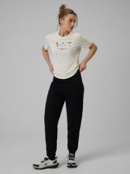 4F Spodnie dresowe joggery damskie - czarne XS. Czarne spodnie dresowe damskie 4f, xs, bez wzorów, z bawełny. Za 149.99 zł.