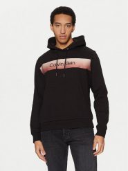 Calvin Klein Bluza K10K114466 Czarny Regular Fit. Czarne bluzy bez kaptura męskie CALVIN KLEIN, m, z bawełny. Za 369.99 zł.