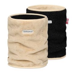 Ęcy dwustronny komin na szyję sherpa/mikropolar Lifestyle Siroko Choice Mini. Brązowe szaliki i kominy damskie SIROKO, bez wzorów, z tkaniny. Za 42.00 zł.