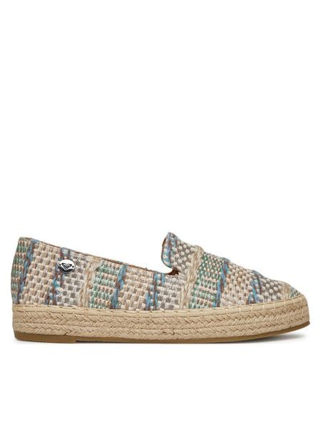 Roxy Espadryle WSS990-261 Niebieski. Niebieskie espadryle damskie Roxy, bez wzorów, z materiału, bez obcasa. Za 99.99 zł.