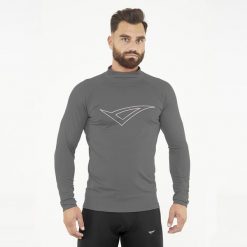 Koszulka termiczna treningowa IRONBOY LONG. Szare bielizna termoaktywna męska Legea, m, bez wzorów. W wyprzedaży za 88.50 zł.