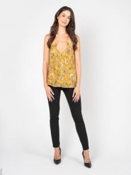 Patrizia Pepe Top | 2C1373/A044 | Kobieta | Pomarańczowy. Brązowe topy damskie Patrizia Pepe, z aplikacjami, z jedwabiu, bez kołnierzyka. W wyprzedaży za 299.00 zł.