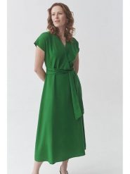 TATUUM Sukienka "Wanessa" w kolorze zielonym rozmiar: 38. Zielone sukienki damskie Tatuum, bez wzorów, z lyocellu, bez kołnierzyka, bez ramiączek, midi. Za 238.29 zł.