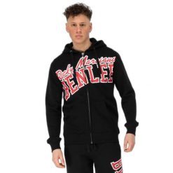 Bluza z kapturem i zamkiem błyskawicznym Benlee Mills. Czarne bluzy z kapturem męskie Benlee, m, z bawełny. Za 278.50 zł.