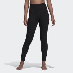 Legginsy z wysokim stanem damskie adidas YOGA ESSENTIALS. Czarne legginsy damskie Adidas, s, bez wzorów, z elastanu, z podwyższonym stanem, na fitness i siłownię. Za 186.99 zł.