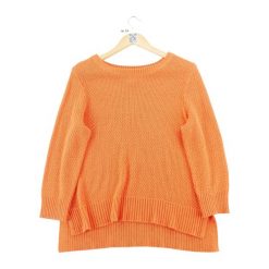 Second life - Damski pomarańczowy sweter - Jak nowy. Brązowe swetry klasyczne damskie Ralph Lauren, bez kołnierzyka. Za 127.76 zł.