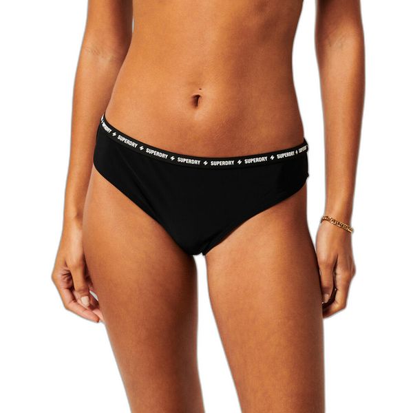 Damskie elastyczne figi bikini Superdry Code Micro. Czarne bikini damskie Superdry., bez wzorów. Za 131.80 zł.