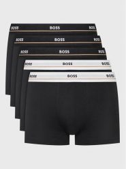 Boss Komplet 5 par bokserek Essential 50475275 Czarny. Czarne bokserki męskie Boss, bez wzorów, z bawełny. Za 259.99 zł.